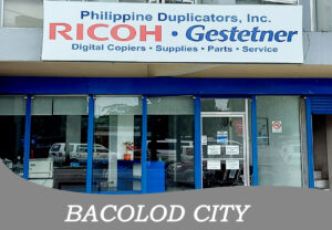 Front view of the Bacolod City branch of Philippine Duplicators, Inc., a leading provider of photocopiers and office equipment.