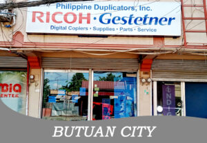 Front view of the Butuan City branch of Philippine Duplicators, Inc., a leading provider of photocopiers and office equipment.