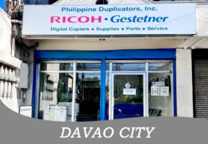 Exterior view of the Davao City branch of Philippine Duplicators, Inc., a leading supplier of photocopiers and office equipment.